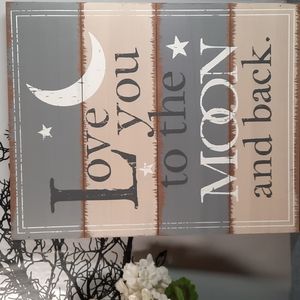 Wall Art Home Decoration Decor Love You To The Moon and Back Urban Farmhouse